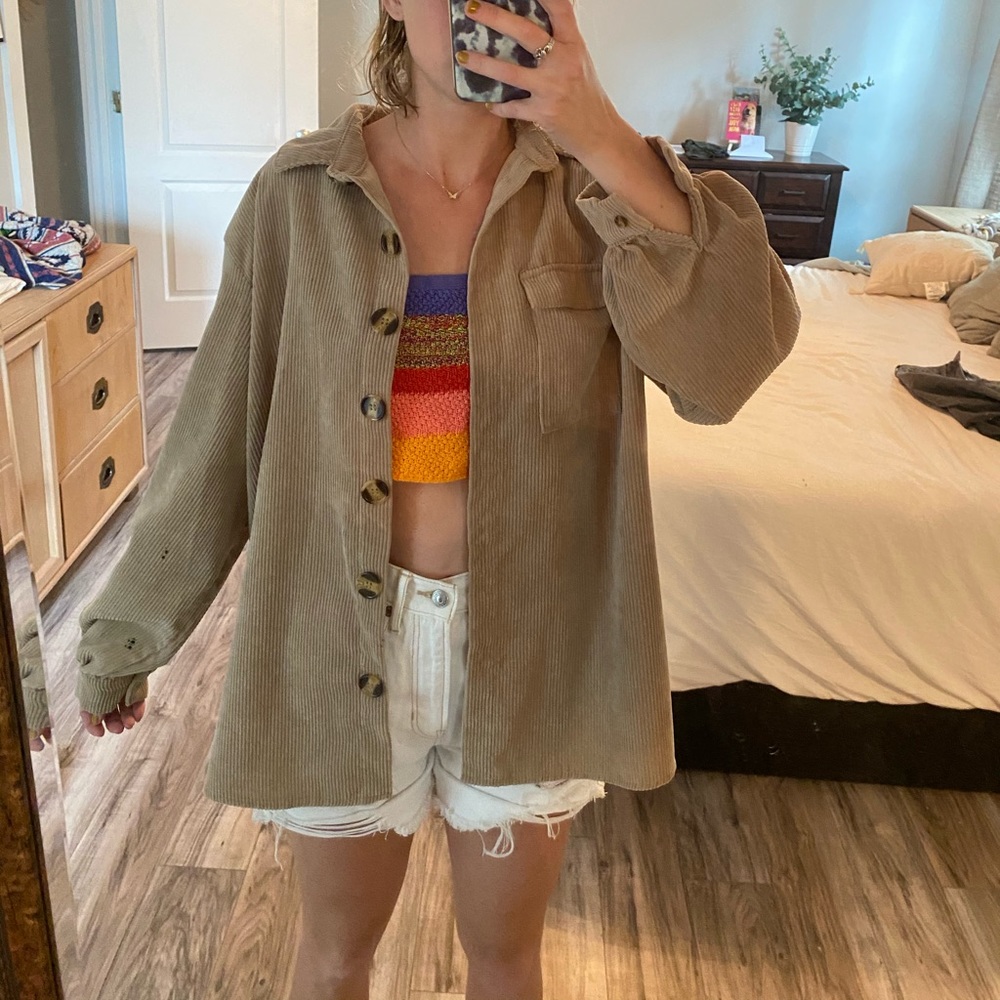Nasty Gal Corduroy Tan Jacket